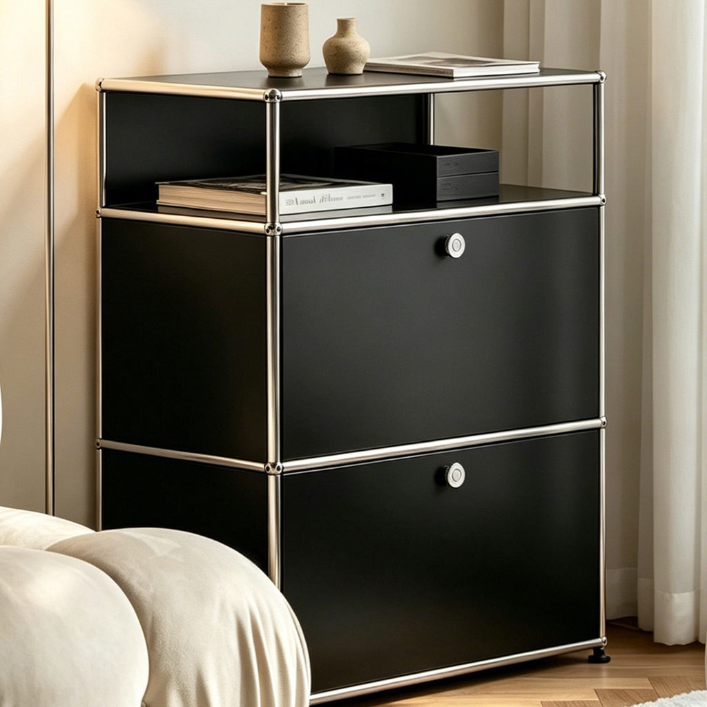 Medieval module USM narrow edge cabinet living room wall-mounted storage simple stainless steel Bauhaus sideboard customization