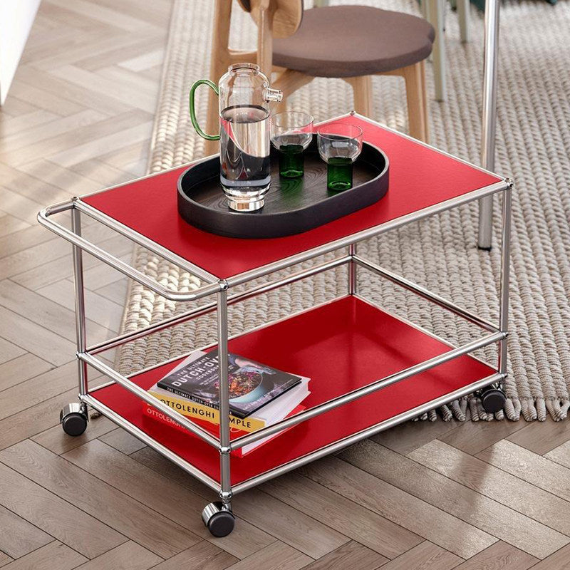 USM modular side table olive green mobile sideboard customizable living room cart storage rack modular furniture