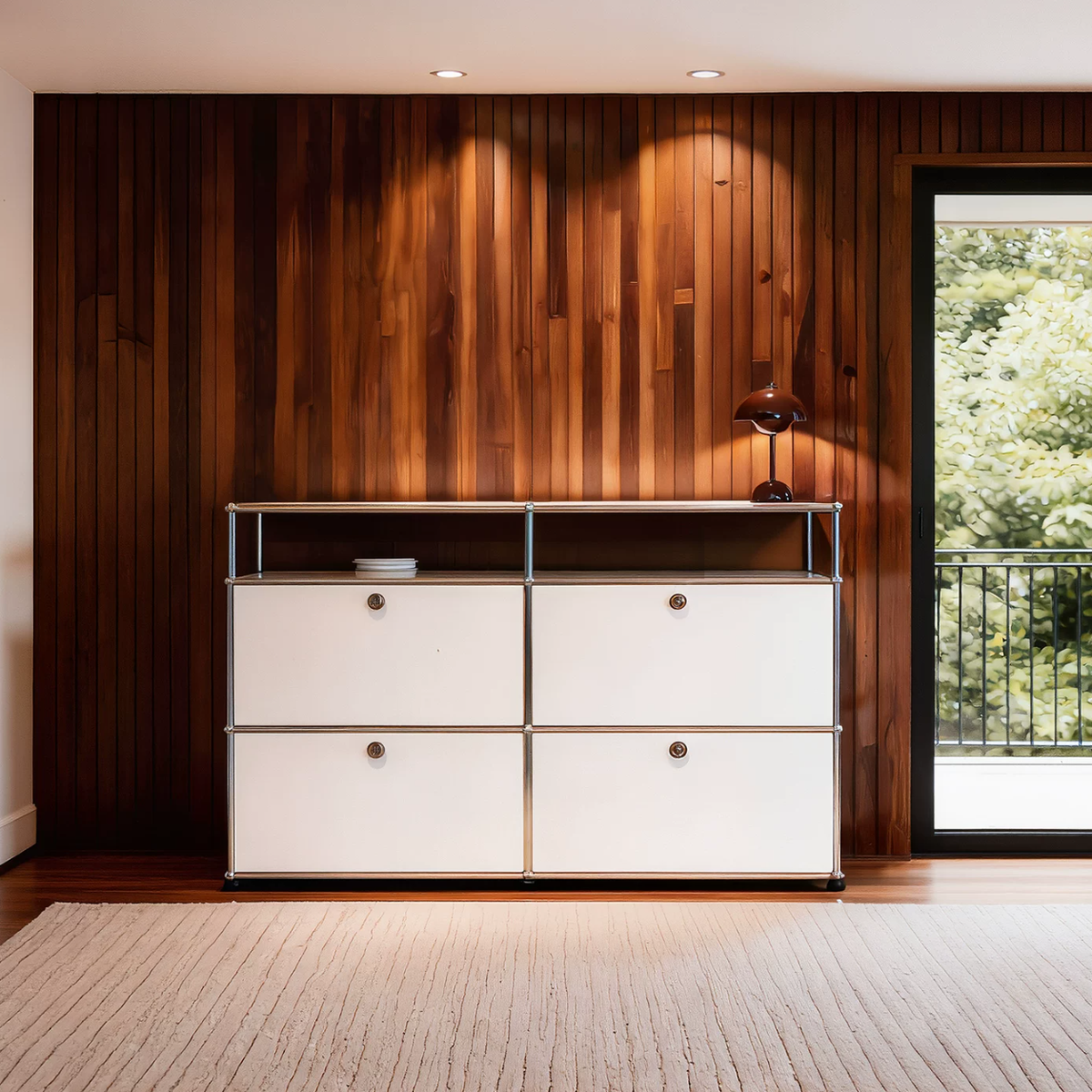 USM style Modular corner cabinet system, High-quality Bauhaus antique style, Living room storage, Module cabinet combination made of stainless steel