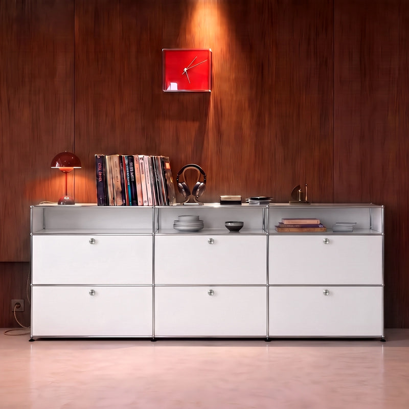 USM-Inspired 3×3 Modular White Sideboard